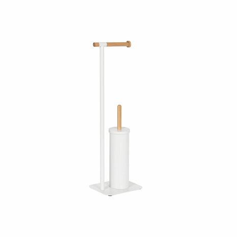 Toiletrolhouder Home ESPRIT Wit Natuurlijk Metaal Bamboe 22 x 16 x 68 cm 1