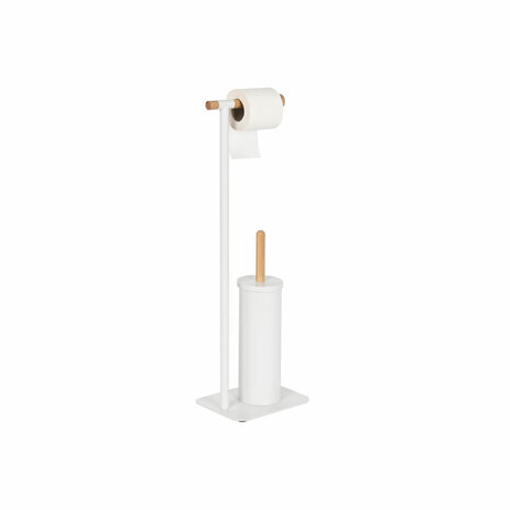 Toiletrolhouder Home ESPRIT Wit Natuurlijk Metaal Bamboe 22 x 16 x 68 cm 5