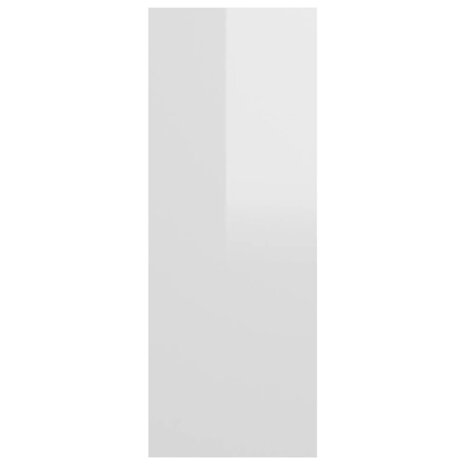 Wandtafel 78x30x80 cm bewerkt hout hoogglans wit 6