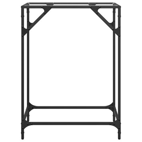 Wandtafel met transparant glazen blad 60x35x81 cm staal 4