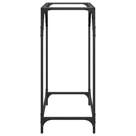 Wandtafel met transparant glazen blad 60x35x81 cm staal 5