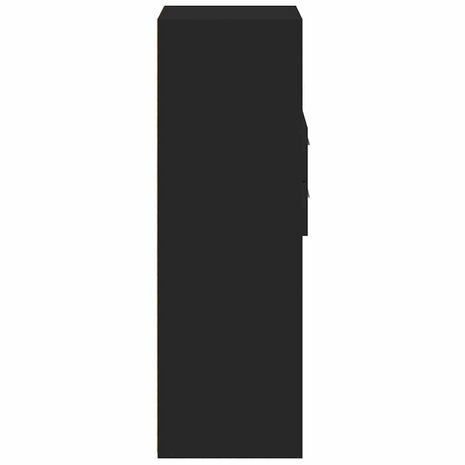 Hoge kast 30x42,5x124 cm bewerkt hout zwart 5