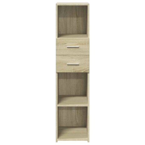 Hoge kast 30x42,5x124 cm bewerkt hout sonoma eikenkleurig 4