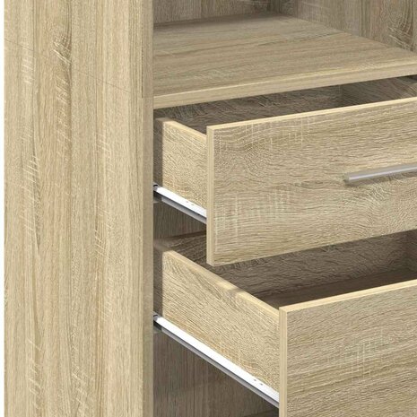 Hoge kast 30x42,5x124 cm bewerkt hout sonoma eikenkleurig 8