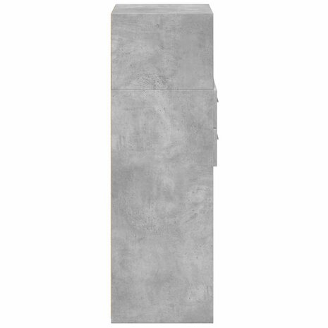 Hoge kast 30x42,5x124 cm bewerkt hout betongrijs 5