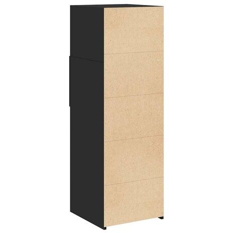 Hoge kast 40x42,5x124 cm bewerkt hout zwart 6