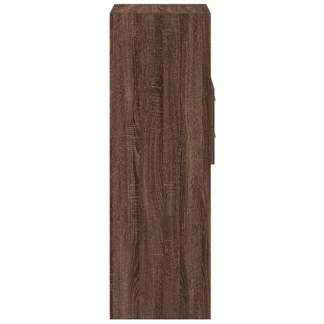 Hoge kast 40x42,5x124 cm bewerkt hout bruin eikenkleurig 5