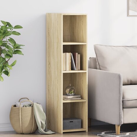 Hoge kast 30x41x124 cm bewerkt hout sonoma eikenkleurig 1