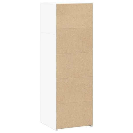Hoge kast 40x41x124 cm bewerkt hout wit 6