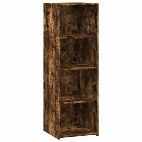 Hoge kast 40x41x124 cm bewerkt hout gerookt eikenkleurig 2