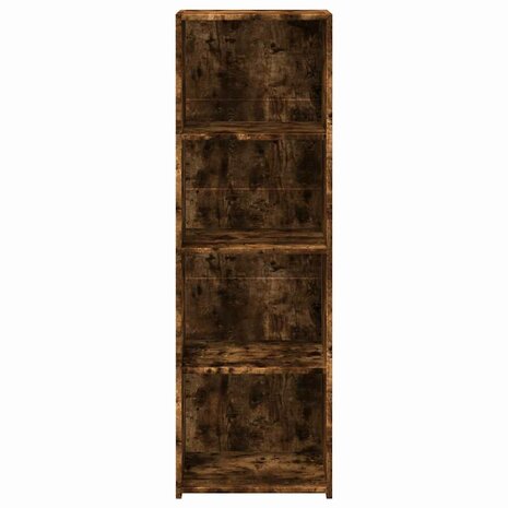 Hoge kast 40x41x124 cm bewerkt hout gerookt eikenkleurig 4
