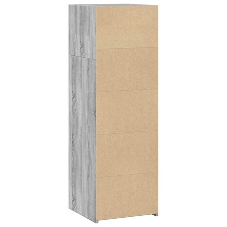 Hoge kast 40x41x124 cm bewerkt hout grijs sonoma eikenkleurig 6
