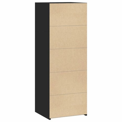 Hoge kast 45x41x124 cm bewerkt hout zwart 6