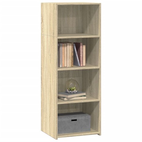Hoge kast 45x41x124 cm bewerkt hout sonoma eikenkleurig 3