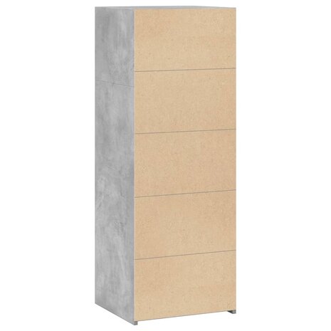 Hoge kast 45x41x124 cm bewerkt hout betongrijs 6