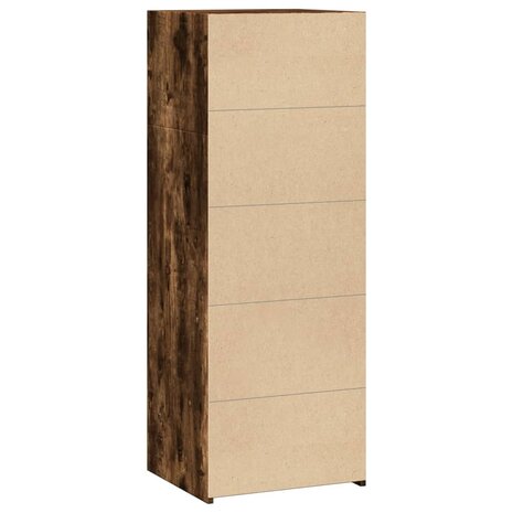 Hoge kast 45x41x124 cm bewerkt hout gerookt eikenkleurig 6