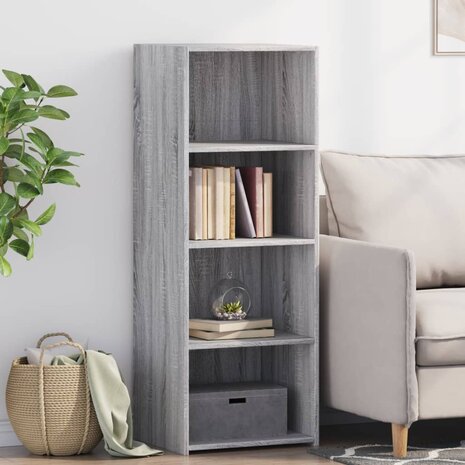 Hoge kast 45x41x124 cm bewerkt hout grijs sonoma eikenkleurig 1