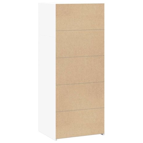 Hoge kast 50x41x124 cm bewerkt hout wit 6