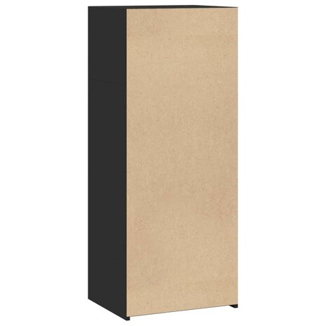 Hoge kast 50x41x124 cm bewerkt hout zwart 6