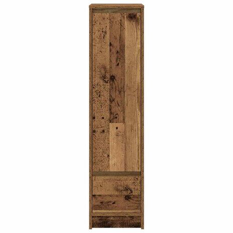 Hoge kast 29,5x34x119,5 cm bewerkt hout oud hout 6