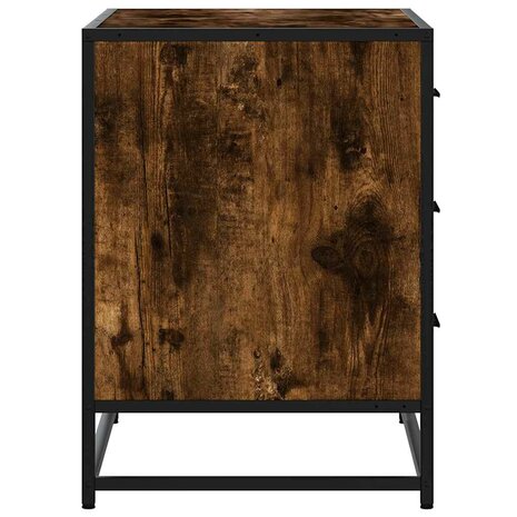 Ladekast 70x41x56 cm bewerkt hout gerookt eikenkleurig 6