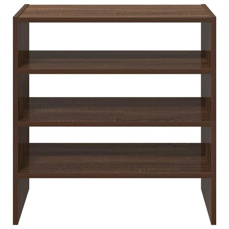 Schoenenrekken 2 st stapelbaar 60x30x30,5 cm bruin eikenkleur 4