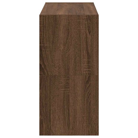 Schoenenrekken 2 st stapelbaar 60x30x30,5 cm bruin eikenkleur 5