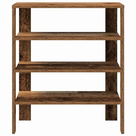 Schoenenrek 61x32x70 cm bewerkt hout oud houtkleurig 4