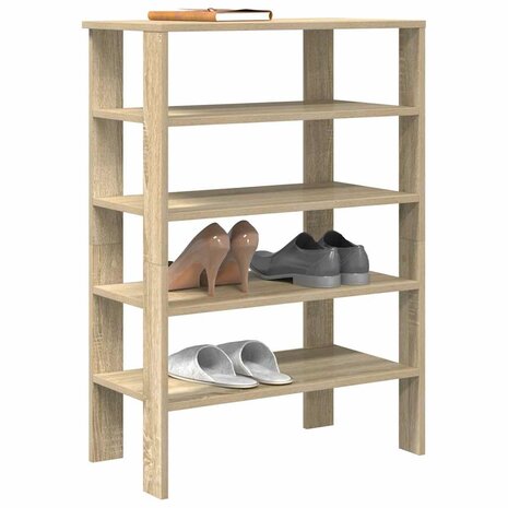 Schoenenrek 61x32x87,5 cm bewerkt hout sonoma eikenkleurig 1