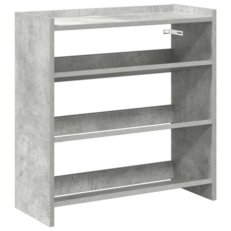 Schoenenrek 60x25x62 cm bewerkt hout betongrijs 2