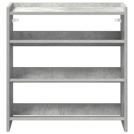 Schoenenrek 60x25x62 cm bewerkt hout betongrijs 4