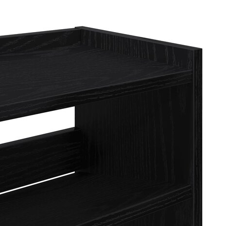 Schoenenrek 80x25x62 cm bewerkt hout zwart 7
