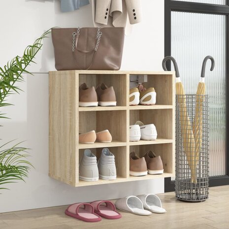 Schoenenkast 52,5x30x50 cm sonoma eikenkleurig 1