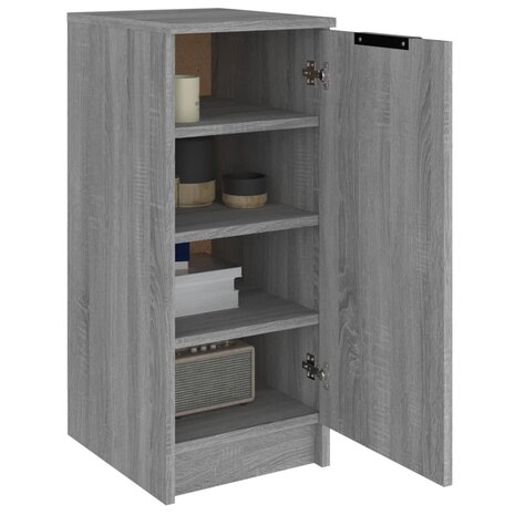 Schoenenkast 30x35x70 cm bewerkt hout grijs sonoma eikenkleurig 4