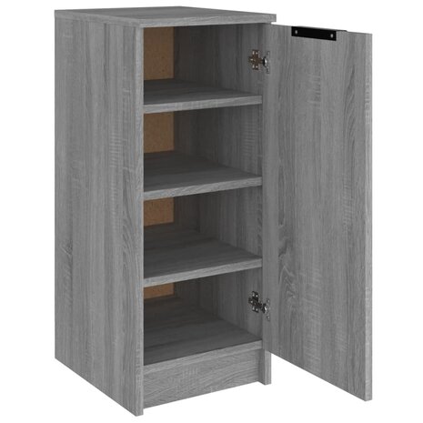 Schoenenkast 30x35x70 cm bewerkt hout grijs sonoma eikenkleurig 6