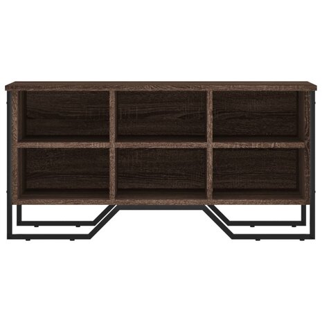 Schoenenkast 90x38x45,5 cm bewerkt hout bruin eikenkleurig 4