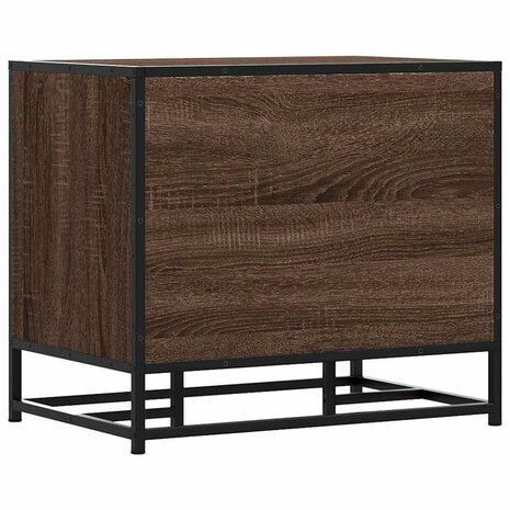 Schoenenbank 60x40x53,5 cm bewerkt hout en metaal bruin eiken 6