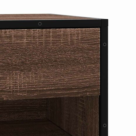 Schoenenbank 60x40x53,5 cm bewerkt hout en metaal bruin eiken 8