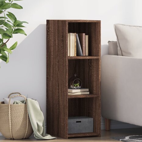 Dressoir 30x41x93 cm bewerkt hout bruin eikenkleur 1