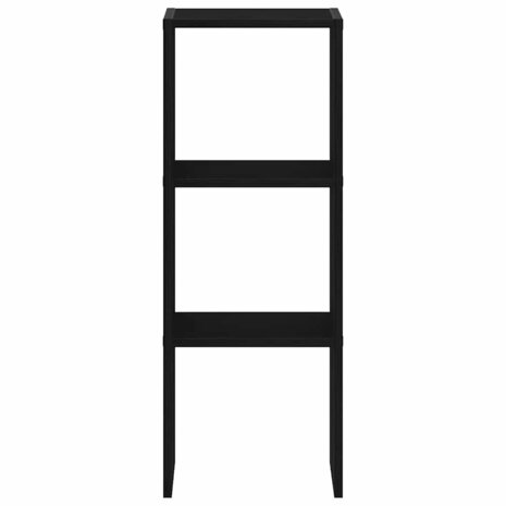 Boekenkast stapelbaar 30x30x80 cm bewerkt hout zwart eikenkleur 4