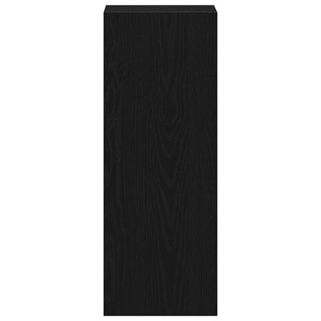 Boekenkast stapelbaar 30x30x80 cm bewerkt hout zwart eikenkleur 5