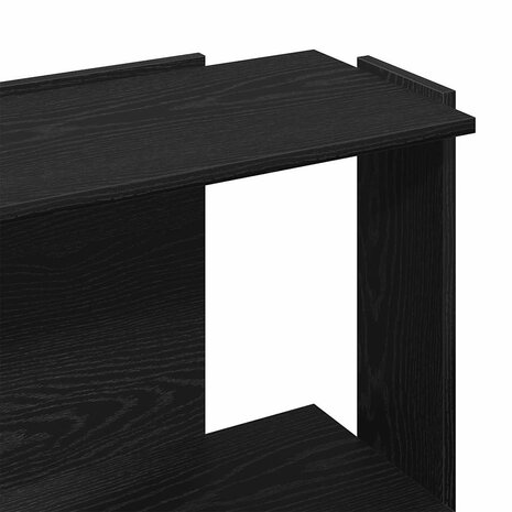 Boekenkast 3-laags 60x30x80 cm bewerkt hout zwart 7