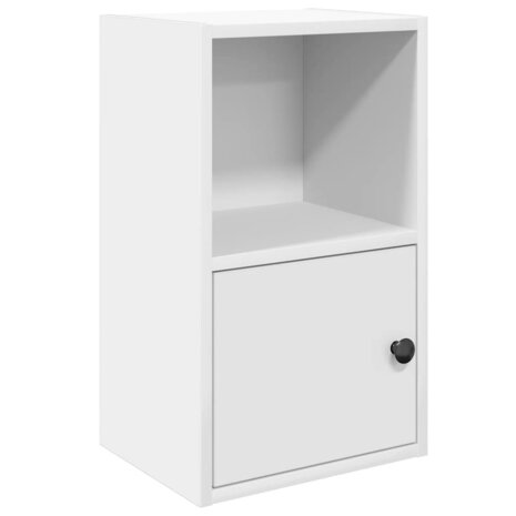 Boekenkast 31x24x52 cm bewerkt hout wit 2