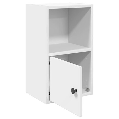 Boekenkast 31x24x52 cm bewerkt hout wit 4