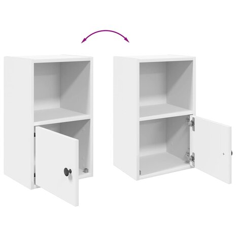 Boekenkast 31x24x52 cm bewerkt hout wit 8