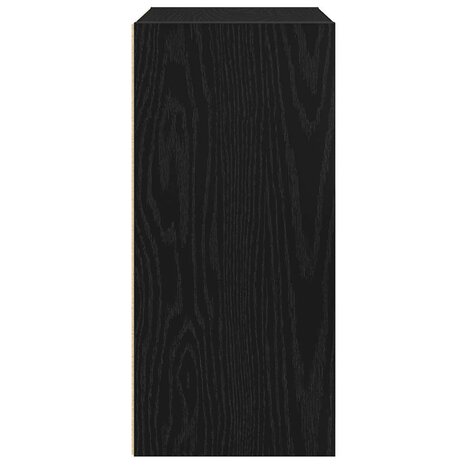 Boekenkast 31x24x52 cm bewerkt hout zwart eikenkleurig 6