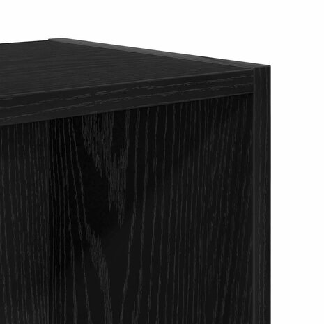 Boekenkast 31x24x52 cm bewerkt hout zwart eikenkleurig 9