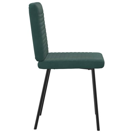 Eetkamerstoelen 2 st fluweel donkergroen 5