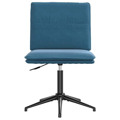 Eetkamerstoel fluweel blauw 3