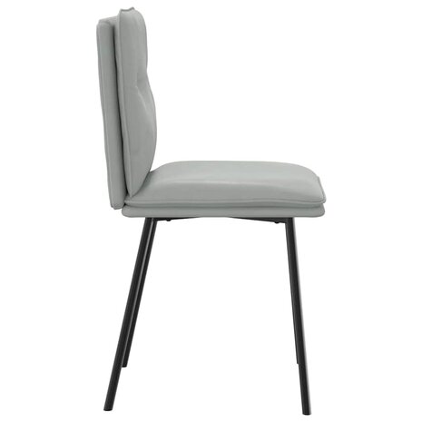 Eetkamerstoelen 2 st fluweel lichtgrijs 5